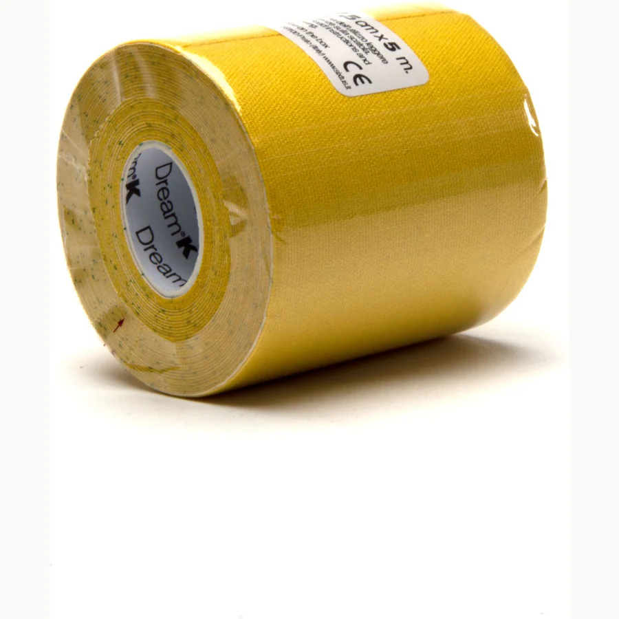 Dream K Classic kinesiotape geel van 7,5 cm breed en 5 meter lang