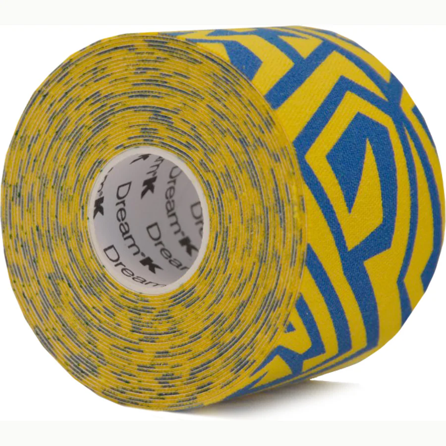 Dream K kinesiotape in de kleur Geel / blauw