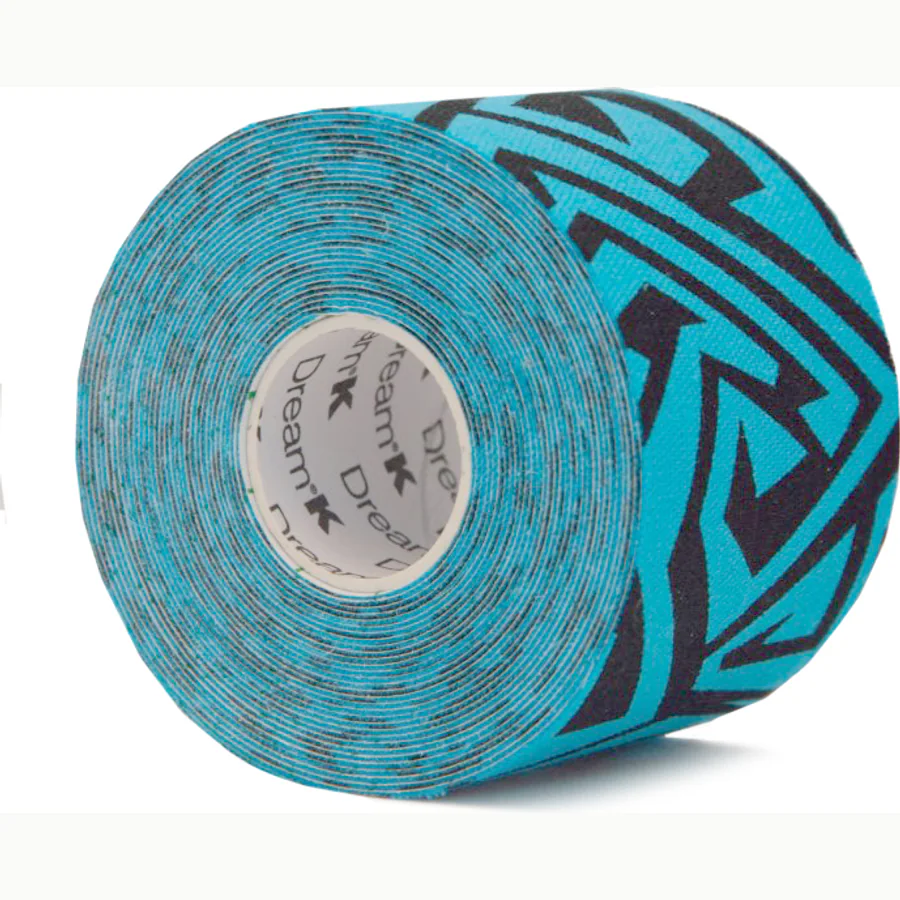 Dream K kinesiotape in de kleur Zwart / lichtblauw